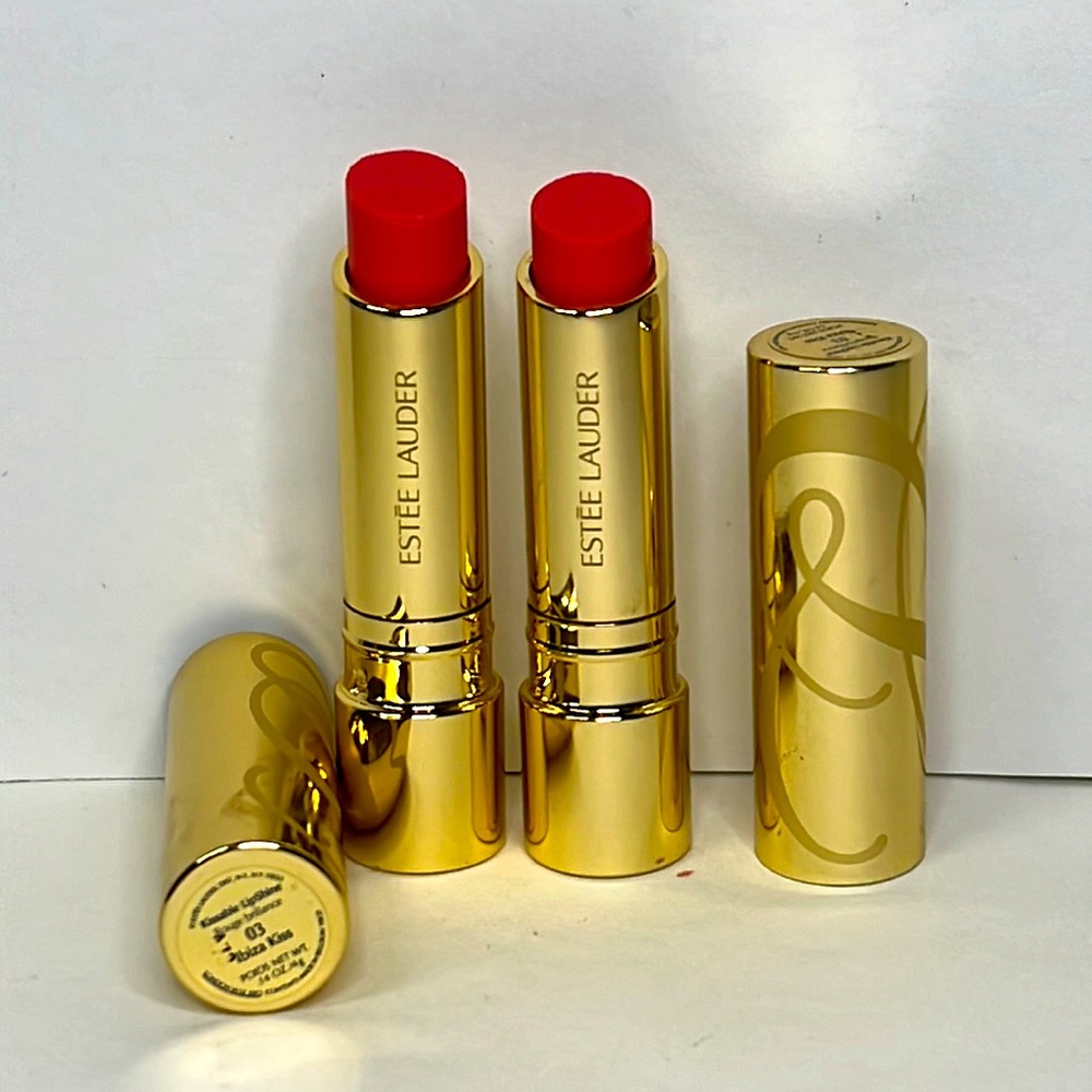 Estée Lauder Kissable Lipshine Rouge Brillance #3 Ibiza Kiss (lot of 2)